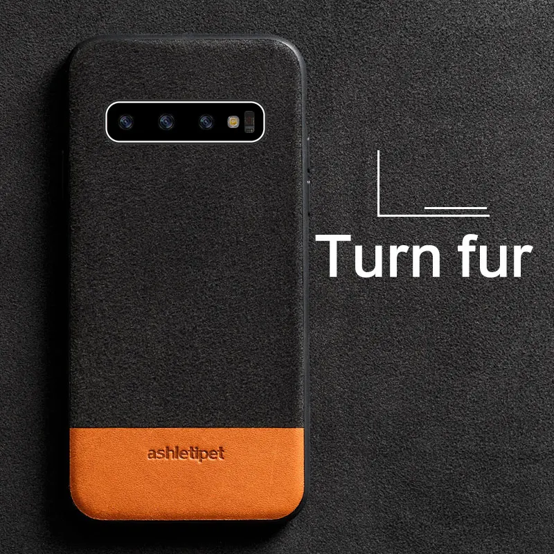 Новый Холщовый кожаный чехол для телефона Samsung Galaxy S10 Lite мягкий черный из ТПУ S8 Plus