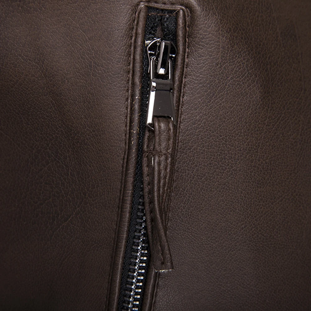 Мужская винтажная мотоциклетная куртка черная ветрозащитная Классическая