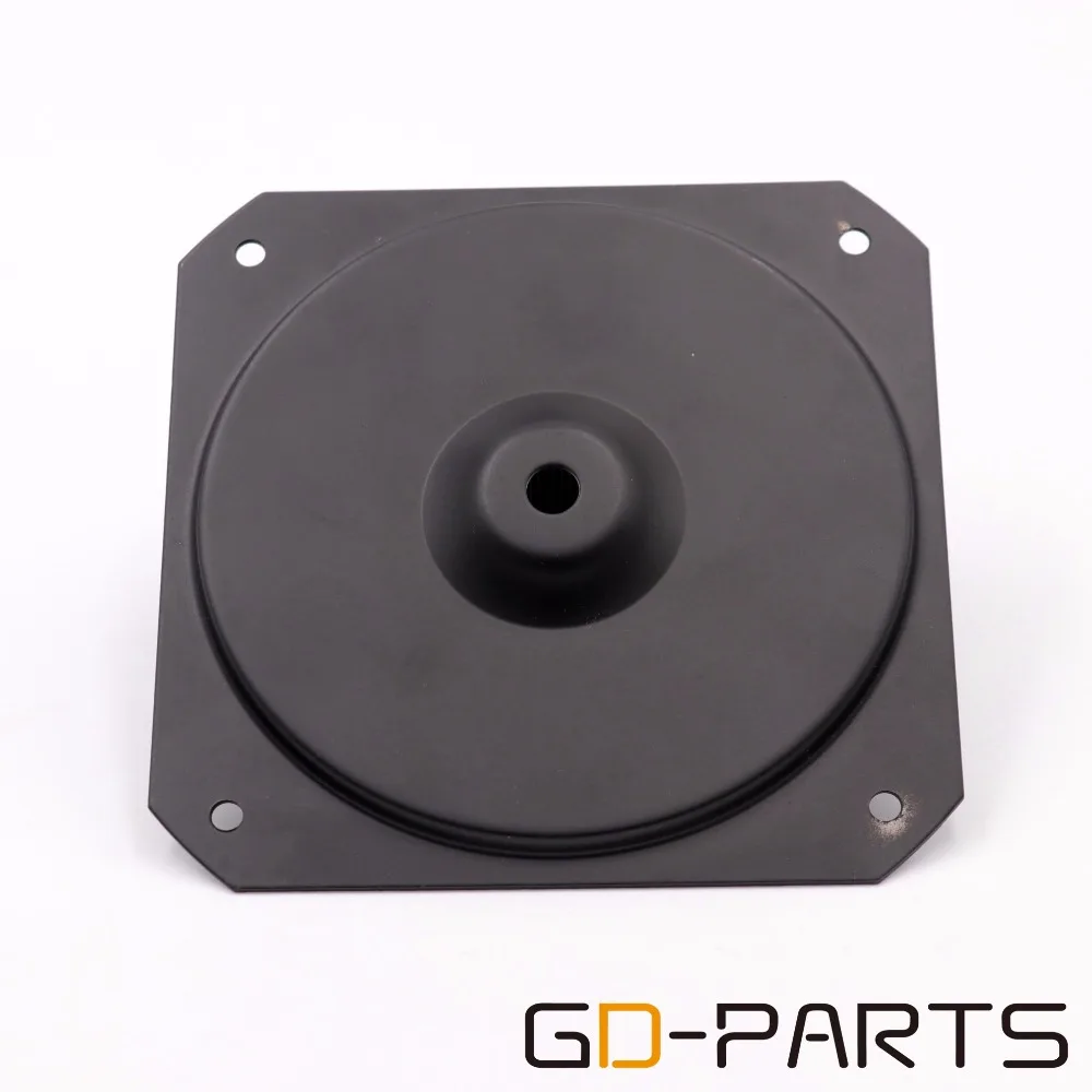 Черная железная пластина для установки винтажных трансформаторов круглое