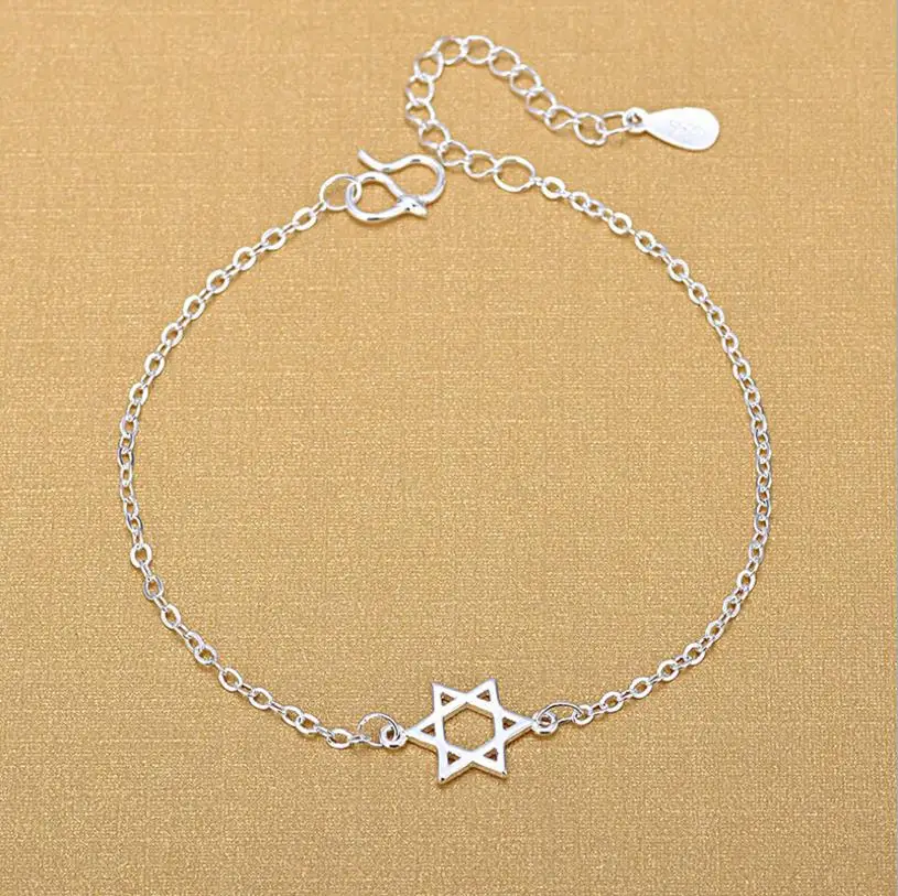 Женский браслет на лодыжку звезда Everoyal из серебра 925 пробы День святого