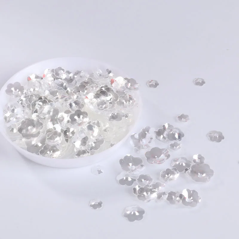 Clear Crystal 10 г/лот разноцветные 3D сливы свободные блестки для шитья/украшения, аксессуары для женской одежды - Цвет: Clear Crystal