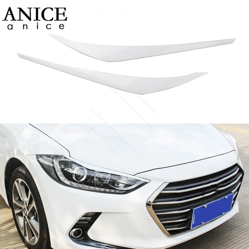 

fit for HYUNDAI Elantra 2017-2018 white Front Headlight Lamp Eyelid Covers