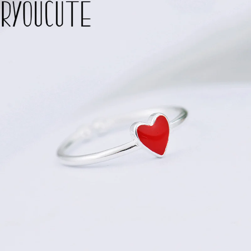 Новое Трендовое стильное сердечко серебряного цвета кольца для женщин