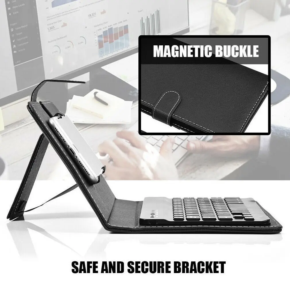 Чехол из искусственной кожи с микро usb клавиатурой подставкой для мобильного