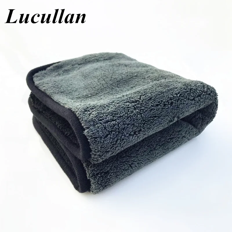 Lucullan 1400GSM ультра абсорбирующий Роскошный Коврик для мытья автомобиля супер мягкий Премиум микрофибра сушка воск полировка полотенце