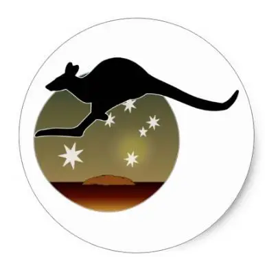 

1,5 дюймовые наклейки кенгуру и иконы Aussie