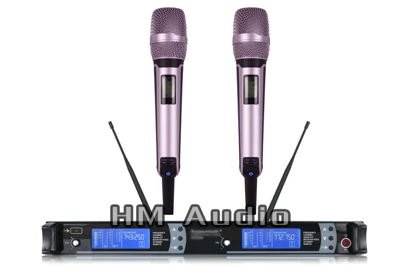 HandheldPink Высококачественный профессиональный UHF SKM9000 Ручной беспроводной микрофон, профессиональный петличный микрофон, гарнитура - Цвет: HandheldPink