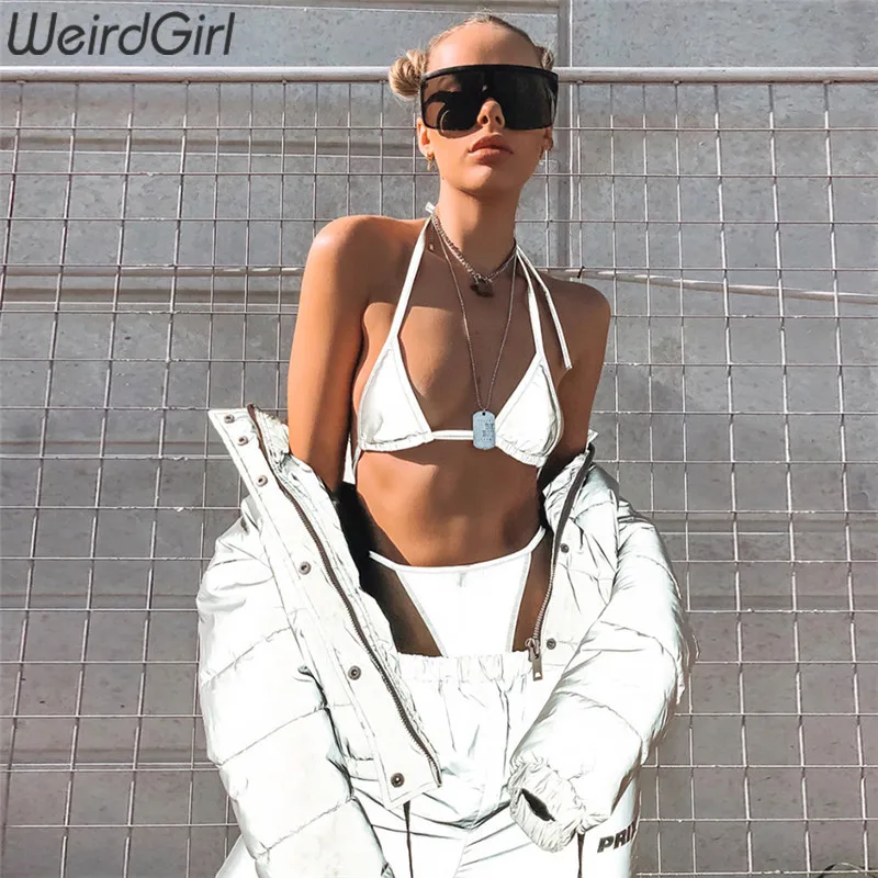 Weirdgirl, женские наборы, 2 штуки, сексуальные Светоотражающие наборы бюстгальтер+ трусы, женский ремень, кружевной топ, бюстгальтер, нижнее белье, сексуальные трусики, наборы трусов