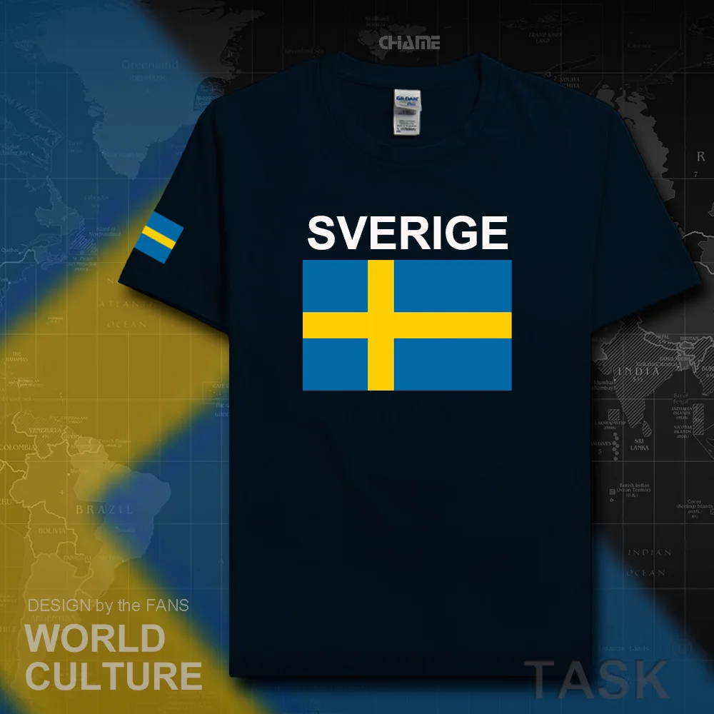 Швеция Sverige Мужская футболка шведский свитер 2019 трикотажные изделия