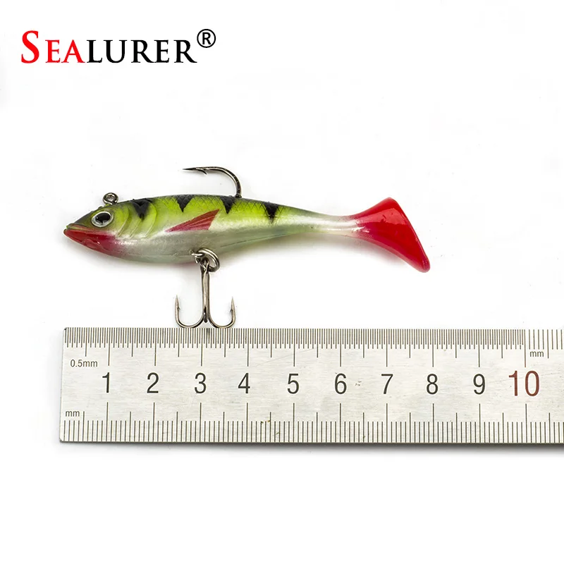 Sealurer, 5 шт./лот, Мягкая приманка, 8 см, 10,5 г, воблеры, искусственная приманка, рыболовные приманки, морской бас, ловля карпа, свинцовая рыба, джиг