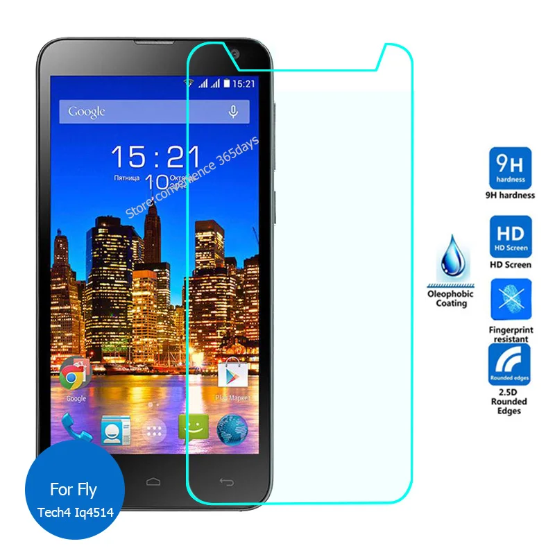 Закаленное стекло для FLY Evo Tech 4 IQ4514 Защитная пленка экрана 9h Tech4 Iq 4514 5 0 дюйма 3