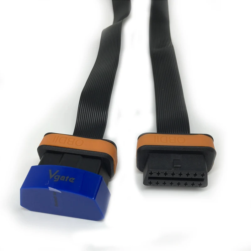 Новейший OBD OBD2 соединительный кабель 1 к 2 с плоской лапша линия удлинитель для Golo4