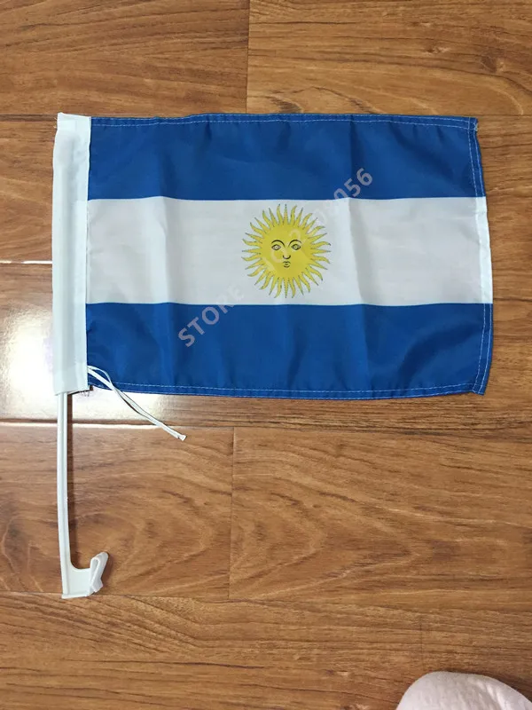 30X45C Argentina Flag Argentina Car Window Flag Pole Car Decoration Free Shipping