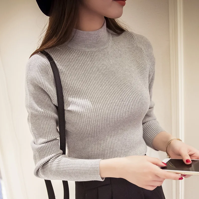 Фото Female Stretchable Spring Autumn Wool Slim Sweater O-Neck Solid Pullovers Knitwear Tight Long Sleeve Bottoming Knitting Shirt Женская Female Stretchable Spring Autumn Wool Slim Sweater O-Neck Solid Pullovers Knitwear Tight Long Sleeve Bottoming Knitting Shirt Женская