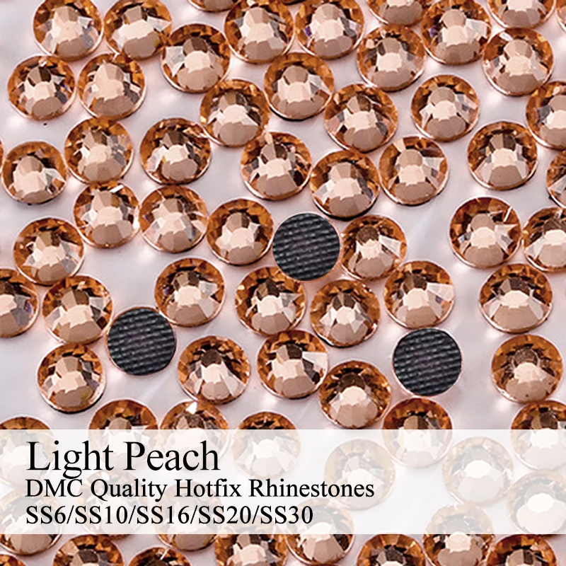 

Polaris SS6-SS30 Machine Cut Light Peach Strass DMC Hotfix Rhinestones For Garment Accessories