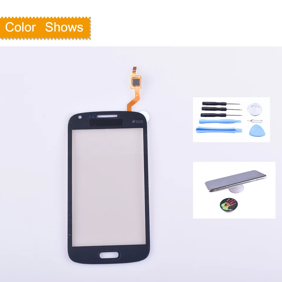 black with gift Для samsung Galaxy Core GT i8260 i8262 i8268 8260 8262 сенсорный экран Сенсорная панель дигитайзер передняя стеклянная линза сенсорный экран без lcd - Цвет: black with gift