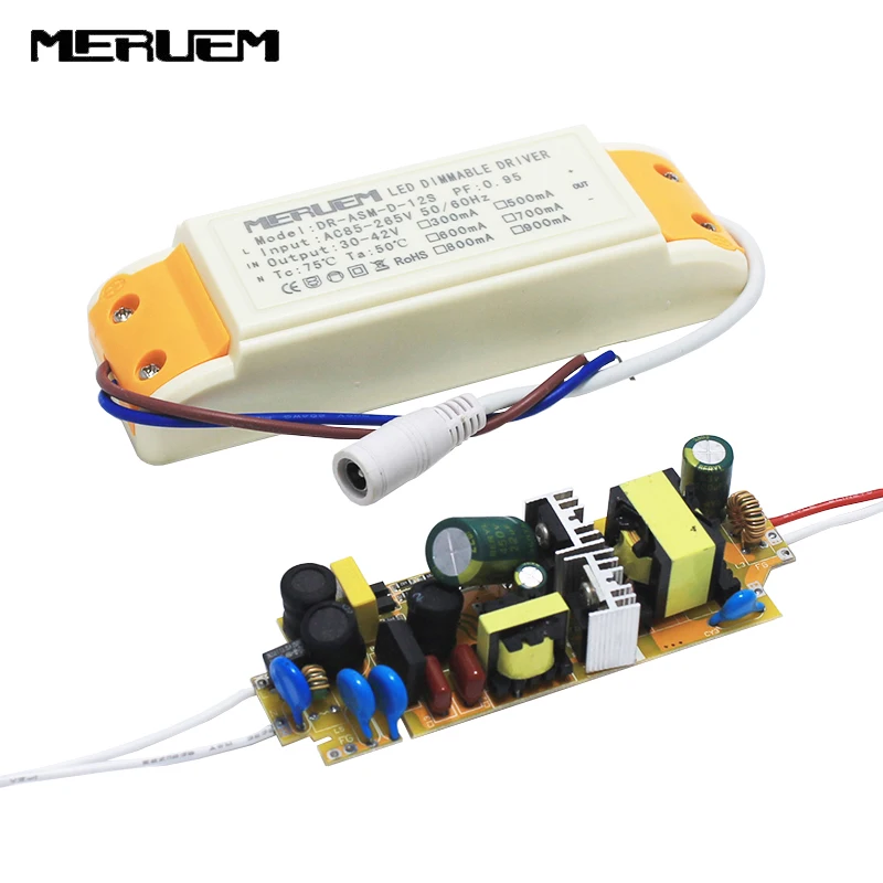 Бесплатная мерцания 15 34 Вт затемнение светодиодный драйвер DC30 42V 500/600/700/800 AC220V