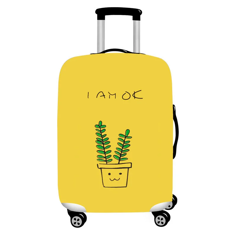 HMUNII популярный модный Эластичный Защитный чехол для багажа, подходит для 18-32 дюймов, чехол на колесиках, чехол для костюма, пылезащитный чехол, аксессуары для путешествий - Цвет: Green-eared rabbit