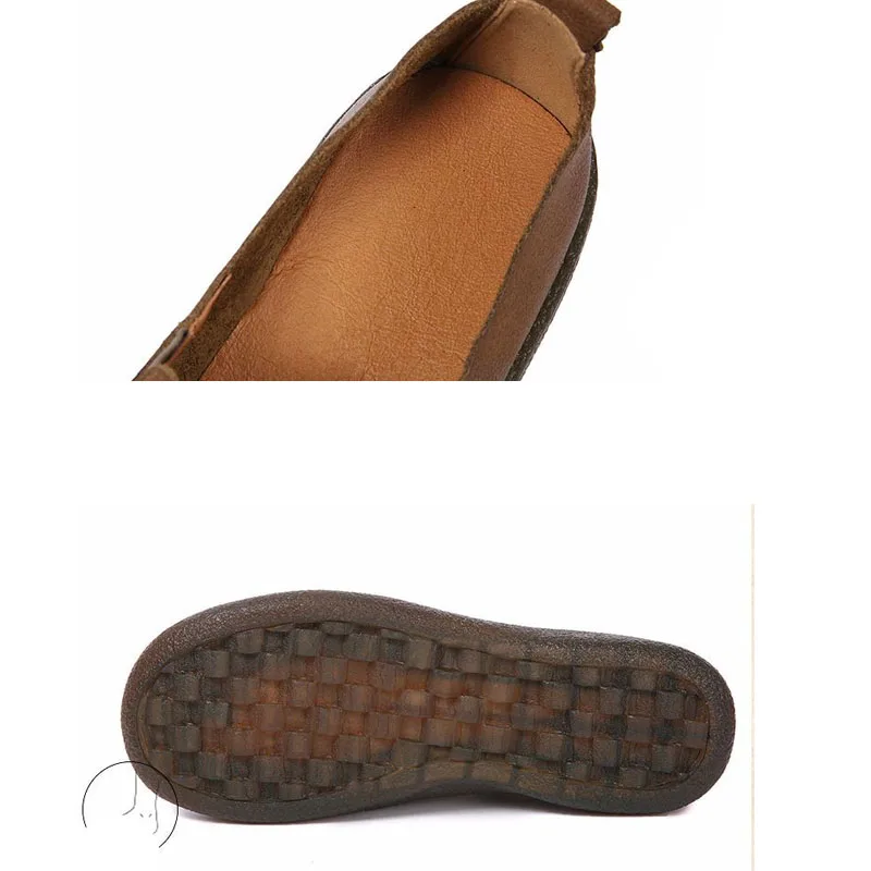 

Leather shoes Tendon bottom Retro Waxing Leather Increase Large yard Shoes