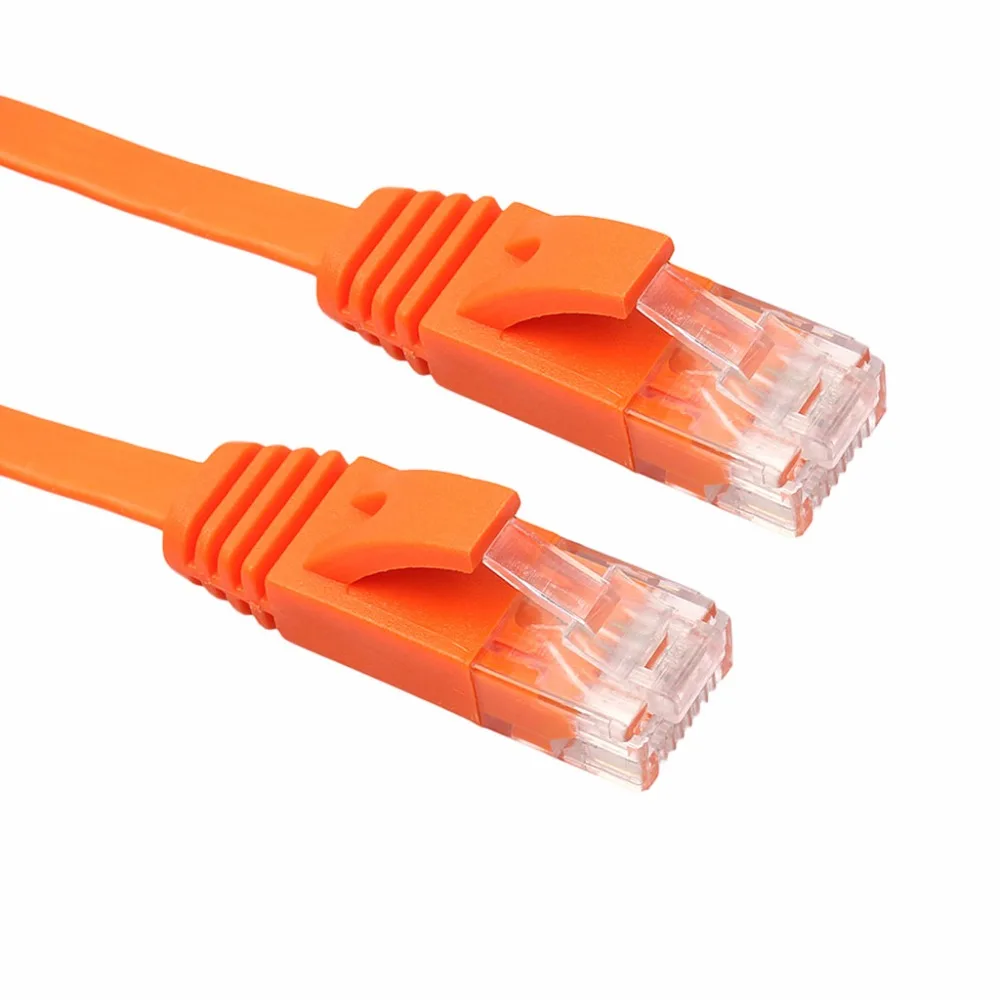 Ethernet CAT6 Интернет плоский сетевой кабель соединительный провод RJ45 для ПК роутера|