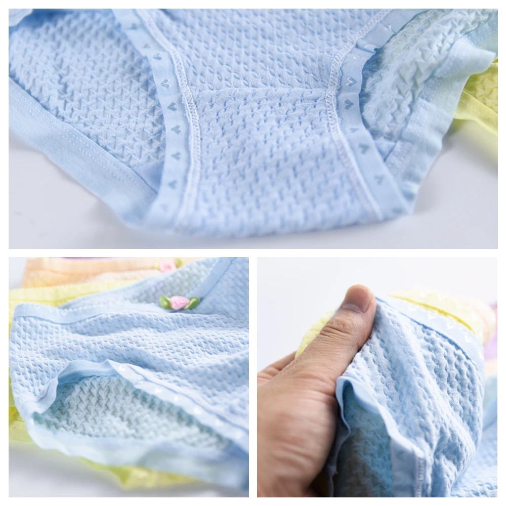 4 шт./упаковка трусы ярких цветов из мягкого хлопка для девочек-подростков | Мать и