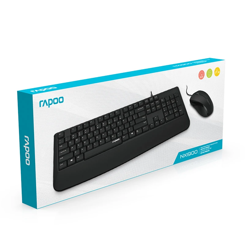 Rapoo A190/NX1900 Проводная клавиатура мышь комбо для компьютера офиса ноутбука клавиатура