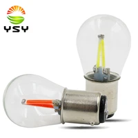 ysy p21w led ba15s 1156 led filament chip car light s25 1157 cob auto vehicle reverse turning signal bulb lamp drl white 12v 24v