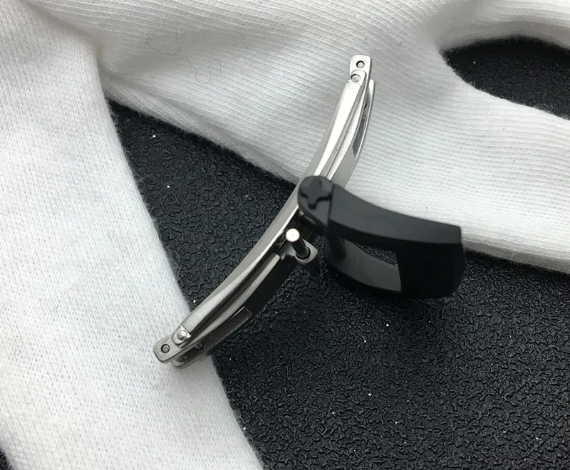 Нержавеющая стальная пряжка для черного ремешка часов размером 20 мм с логотипом Richard Watch Mille.