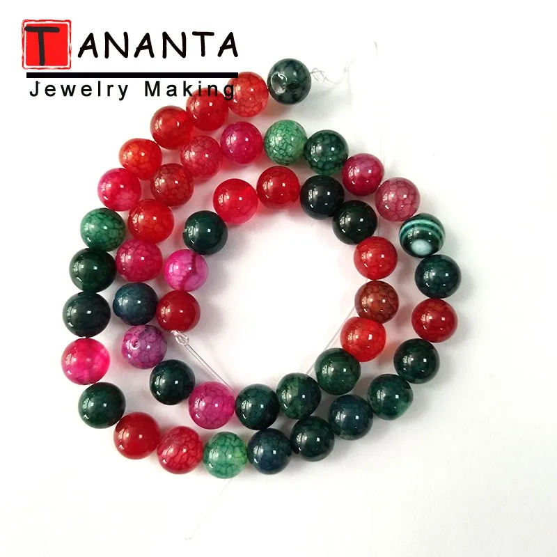 Colorful agate 4 6 8 10 мм 15 ''Агаты бирюзой Песчаник серьги из натурального аметиста камень из натуральной лавы бусины для самостоятельного изготовления ювелирных изделий Цепочки и ожерелья браслета - Цвет: Colorful agate