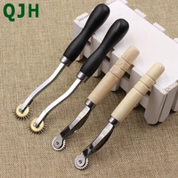 1pcs leather cloth paper overstitch wheel scanning line scribingdiy sewing leather craft tool steel toothtype scanning