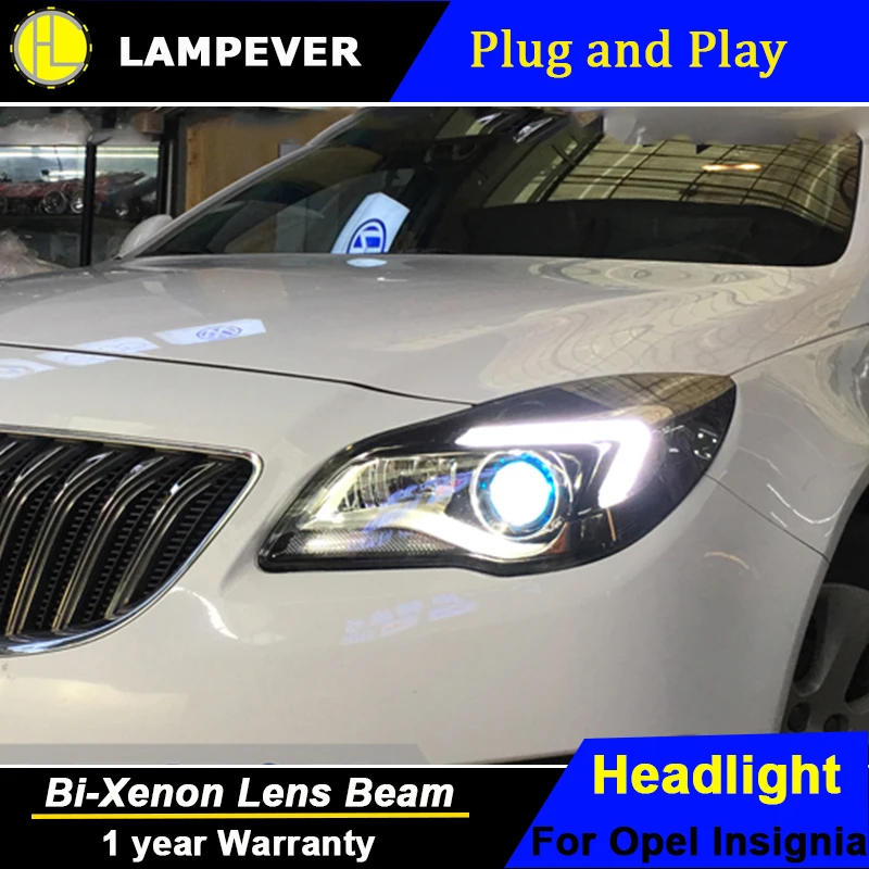 Для Buick Regal Новый головной светильник s GS Стиль Opel Insignia налобный фонарь led DRL