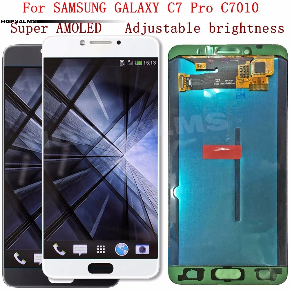 Для Samsung Galaxy C7 Pro C7010 ЖК дисплей сенсорный экран стекло дигитайзер сборка|Экраны