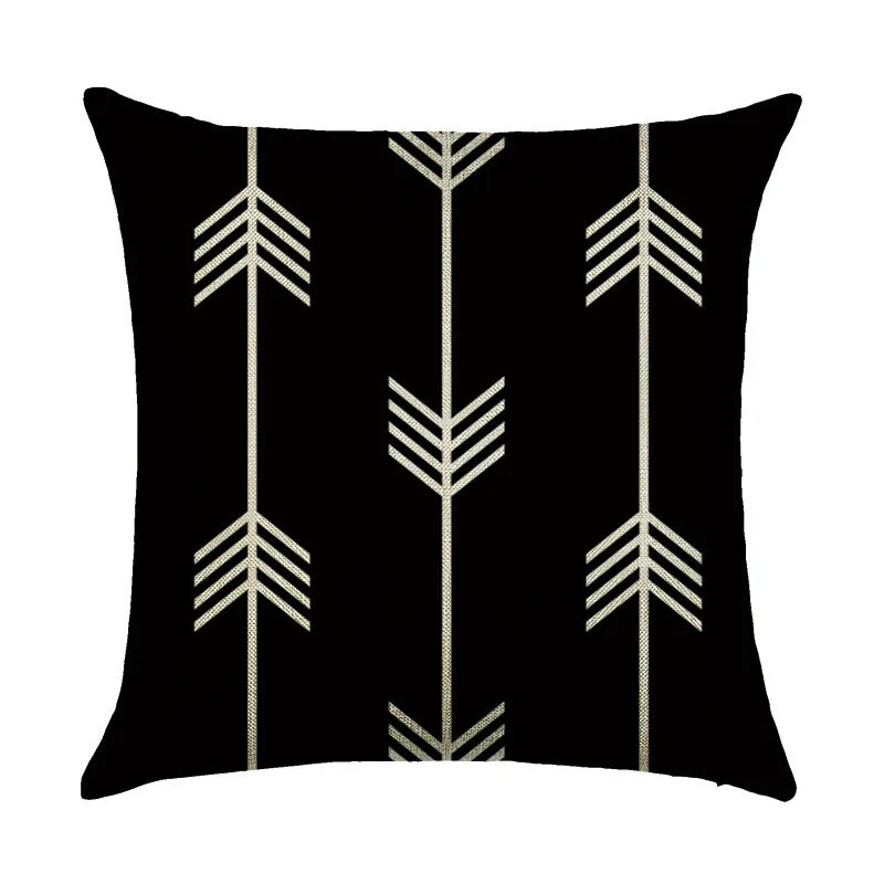 INS Fashion Nordic style Cotton/linen Back pillow with different geometry Series printing pattern Creative Home bed decoration |