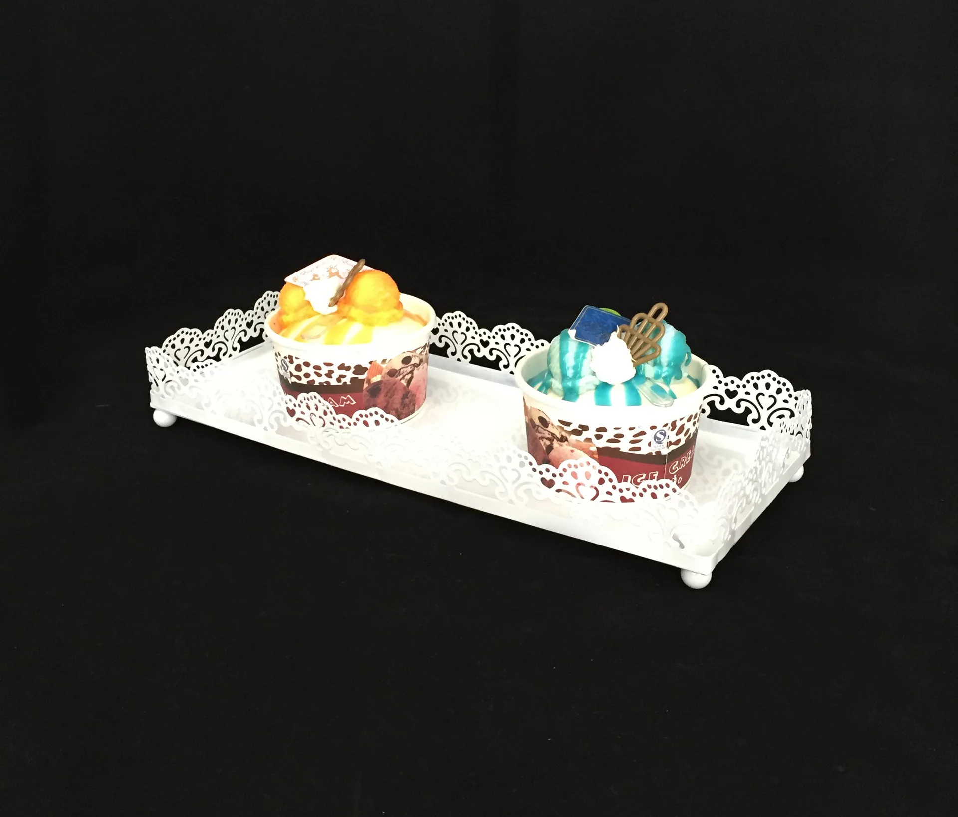 2 шт. белый кружевной Железный поднос для кекса подставки свадебного торта посуда