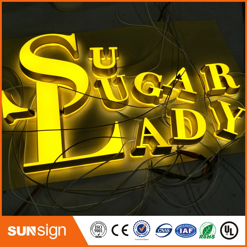 3D освещение акриловый Мини светодиодный канал письмо знак/рамка металлические