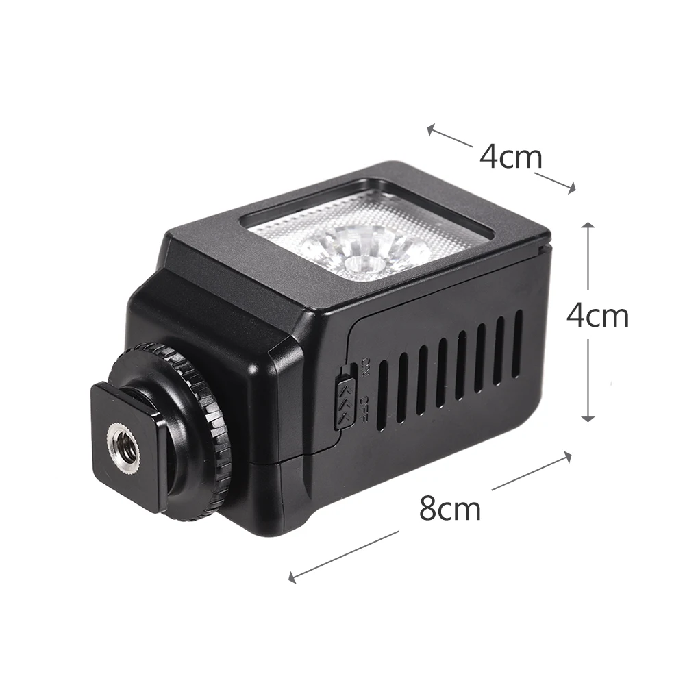 Мини Светодиодная лампа 3 Вт с холодным башмаком и цветными фильтрами