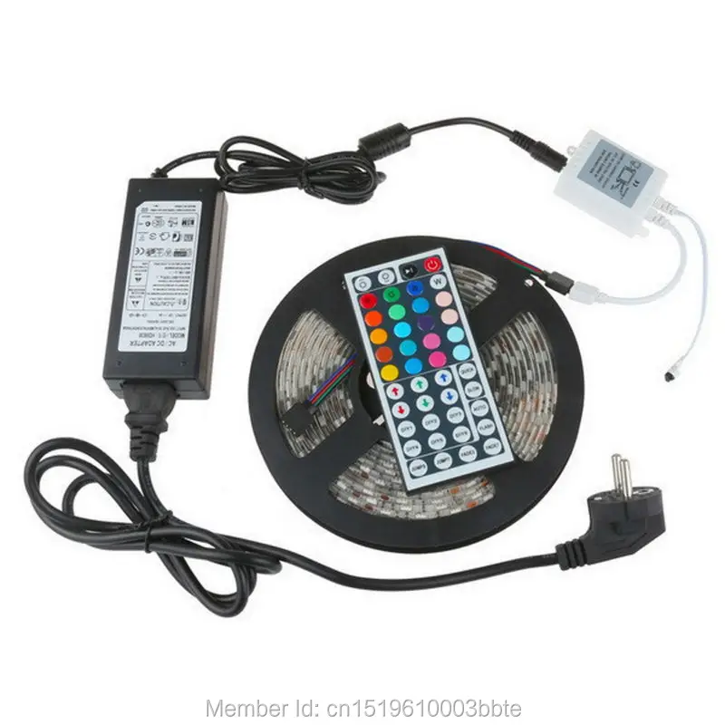 5 рулонов Гарантия 2 года 44Key пульт дистанционного управления 12V трансформатор м 300