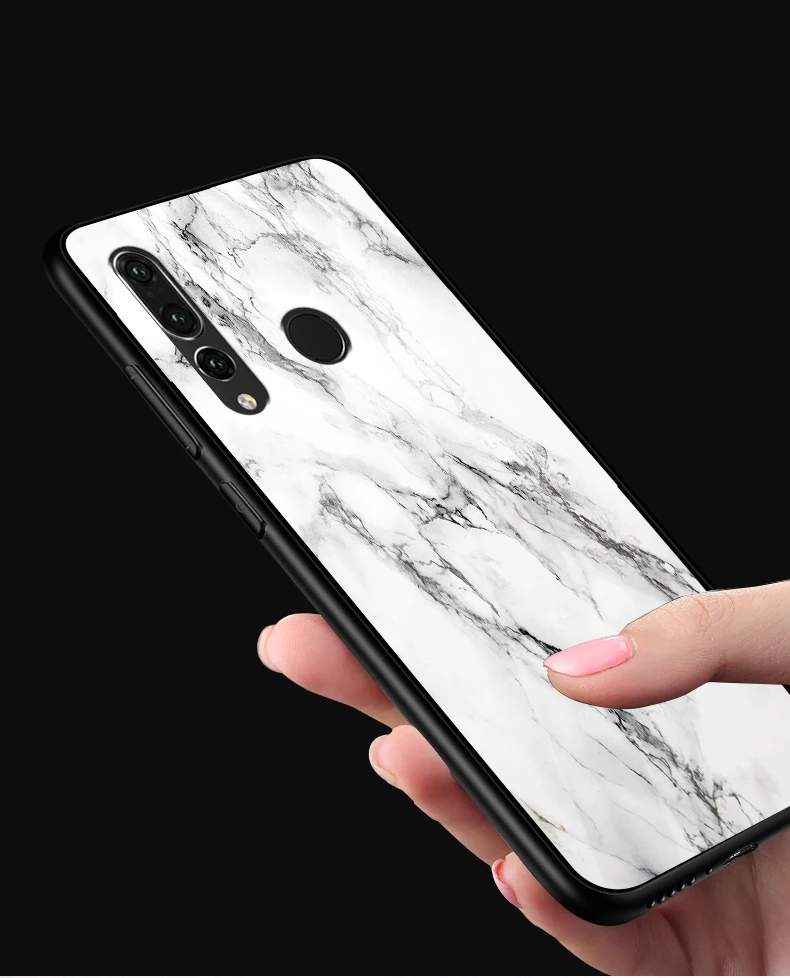 Для Huawei Honor 10i чехол Honor 10i PC Пластиковый стеклянный чехол для телефона черный ТПУ бампер чехол для Huawei Honor 10i HRY-LX1T 10 i чехол