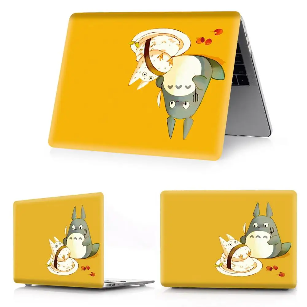q meng Totoro Чехол для ноутбука с цветной печатью Тоторо для Macbook Air 11 13 Pro retina 12 13 15 дюймов для New Air 13 или New Pro 13 15 - Цвет: q meng Totoro