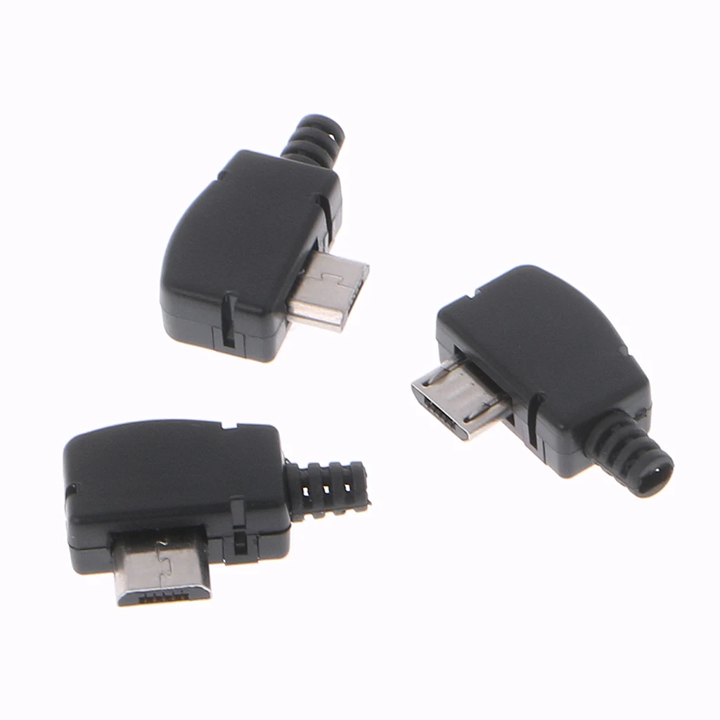 10 комплектов 5 Pin правый угол разъем Micro USB с разъемом «папа» комплект с черной крышкой припоя Джек G07 большое значение 4 апреля