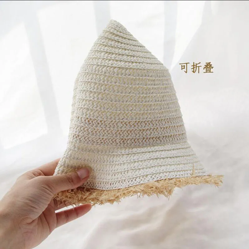 Летняя белая соломенная шляпа от солнца для женщин с широкими большими полями