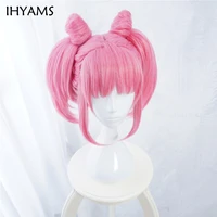new chibi moon cosplay wigs pink women wigs heat resistant synthetic hair perucas cosplay wigwig cap