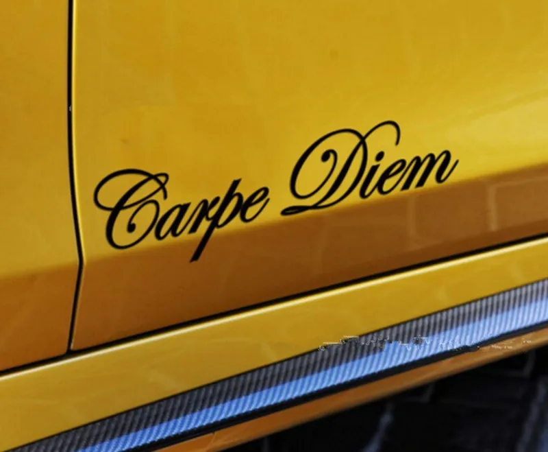 

1Pcs Latin Carpe Diem Luxury Auto Body PVC Stickers Racing Decals Decoration