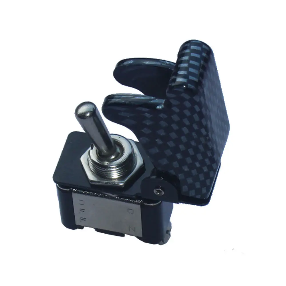 

EE support 5 X 12V 20A Carbon Fiber Cover Rocker Toggle Switch SPST ON/OFF 2Pin Car Auto Boat
