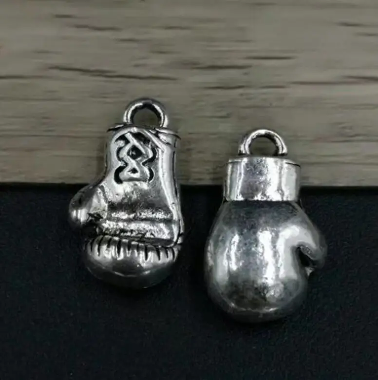 30 шт. смешанные боксерские перчатки гантели и латунный сустав подвески-Подвески