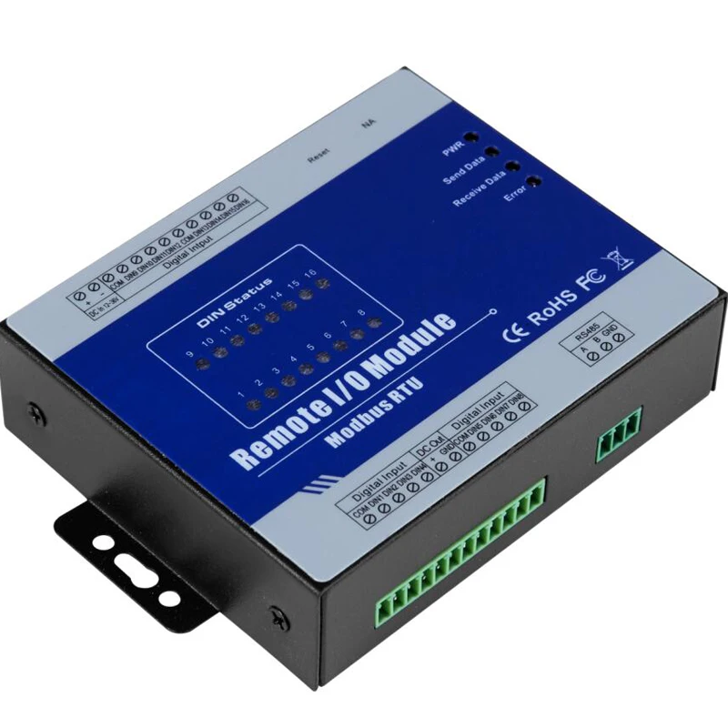 Modbus RTU дистанционного IO с высокоточным модулем регистрирующий модуль 16DIN высокое Скорость счетчик импульсов M410