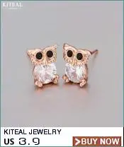 KITEAL лучший подарок золотой цвет Женские Подвески Набор Кристалл лисы животных Циркон большое ожерелье цены в евро