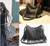 2022 hot sale fashion womens velour weave tassel shoulder bag messenger bag fringe handbags 3 colors