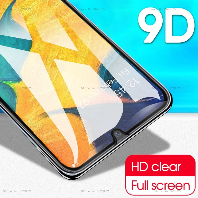 9D 9H полное покрытие закаленное стекло для Samsung Galaxy A70 A30 A50 A40 M20 A60 A80 A90 M10 M30 A52 A72 A32 A51
