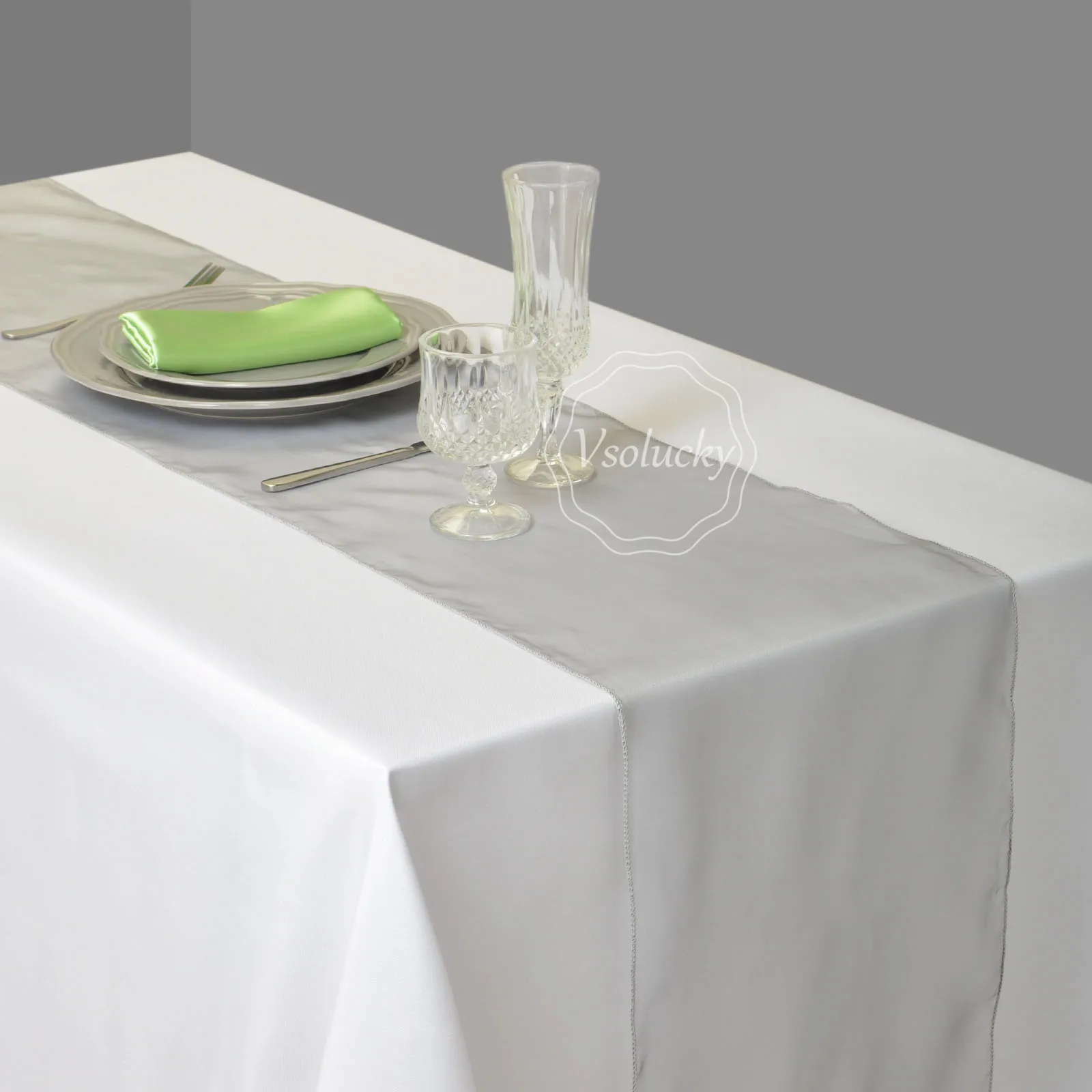 Серые настольные дорожки из органзы 10 шт./лот 12x108 дюйма 30x275 см|table runner|organza table